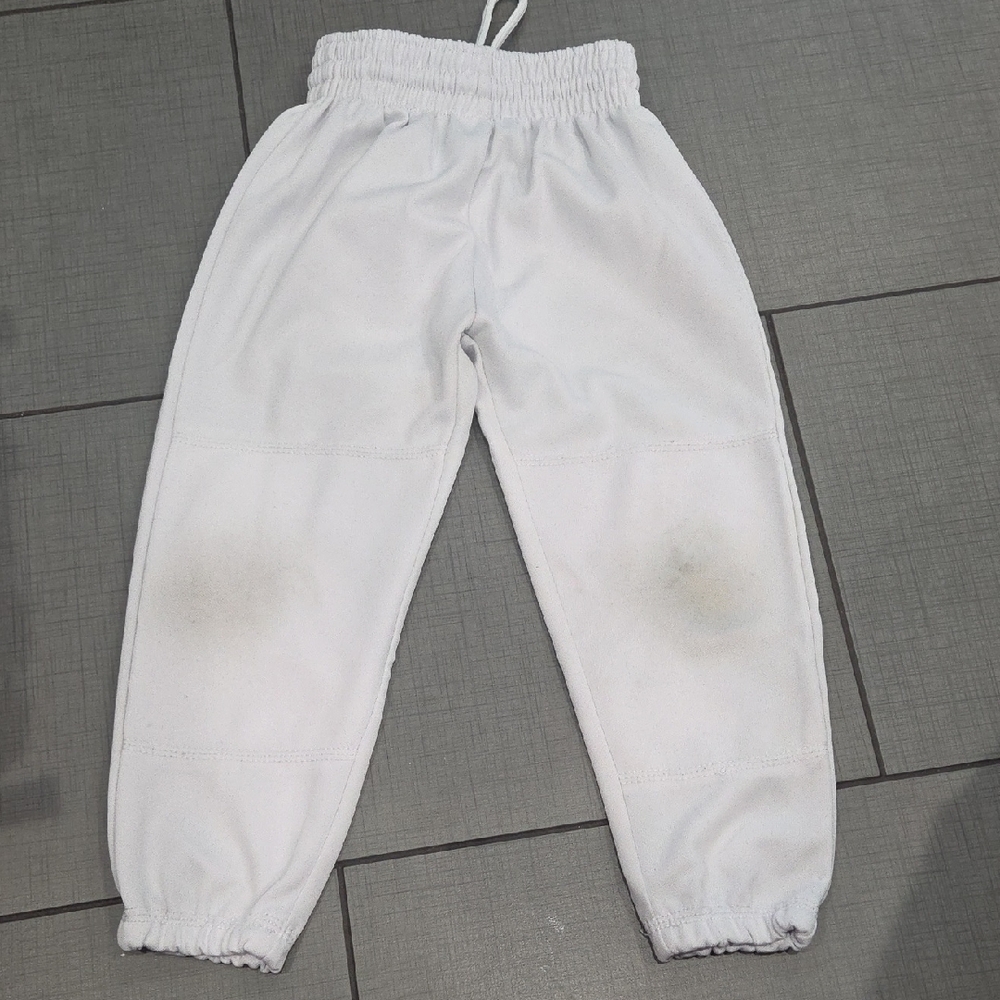 Kids White Baseball Pants